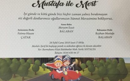 Sünnet Düğününe Davet