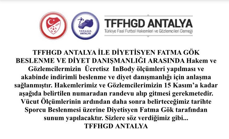 Hakem ve Gözlemcilerimize Ücretsiz Inbody Testi Uygulanması