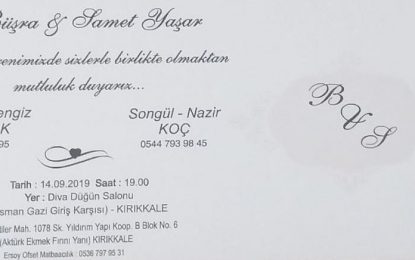 DÜĞÜNE DAVET