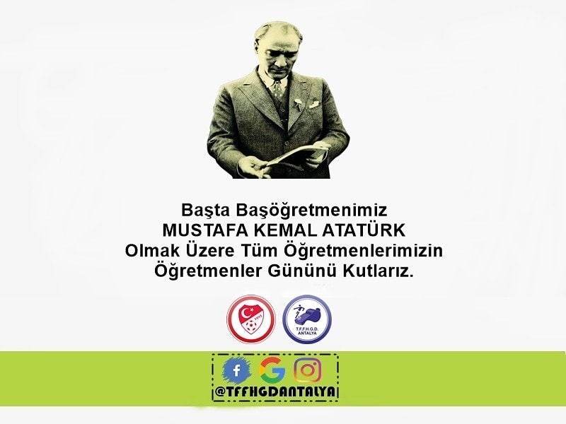 24 Kasım Öğretmenler gününü Kutlarız