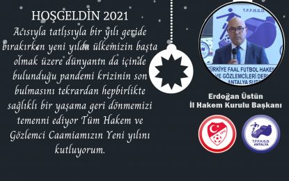 İl Hakem Kurulu Başkanımız Syn.Erdoğan Üstün’den Camiamıza Yeni Yıl Mesajı