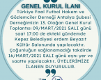 HATIRLATMA – GENEL KURUL İLANI