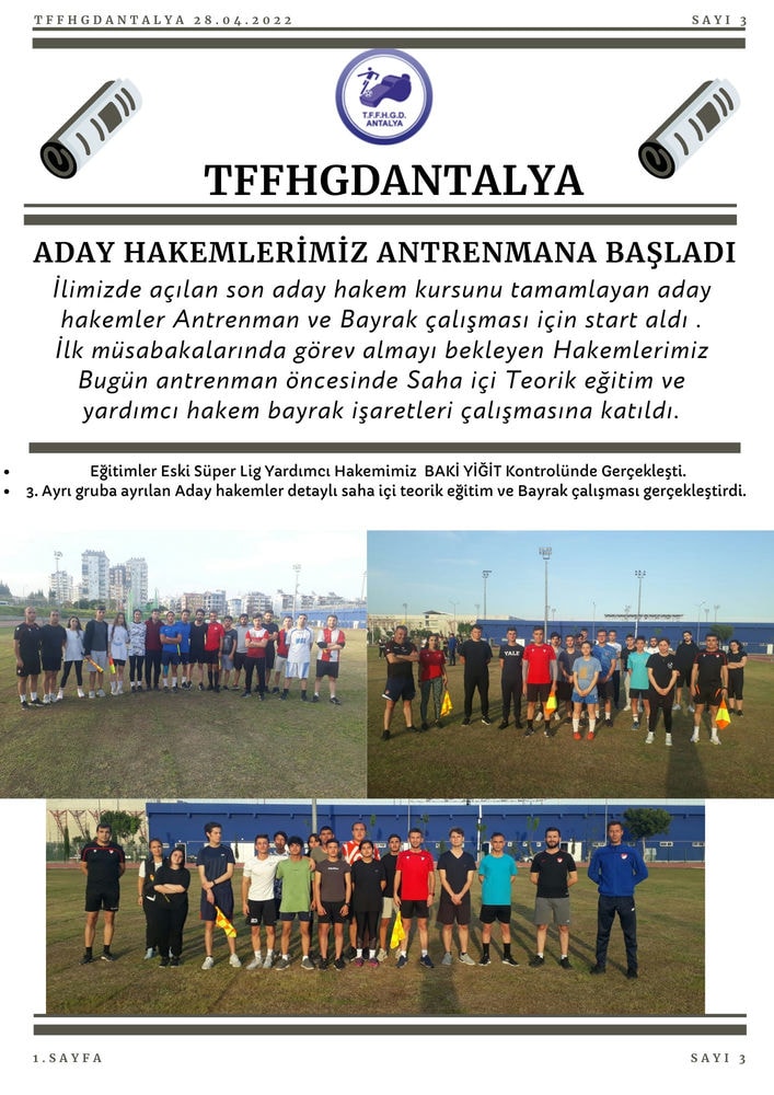 ADAY HAKEMLERİMİZ ANTRENMANA BAŞLADI