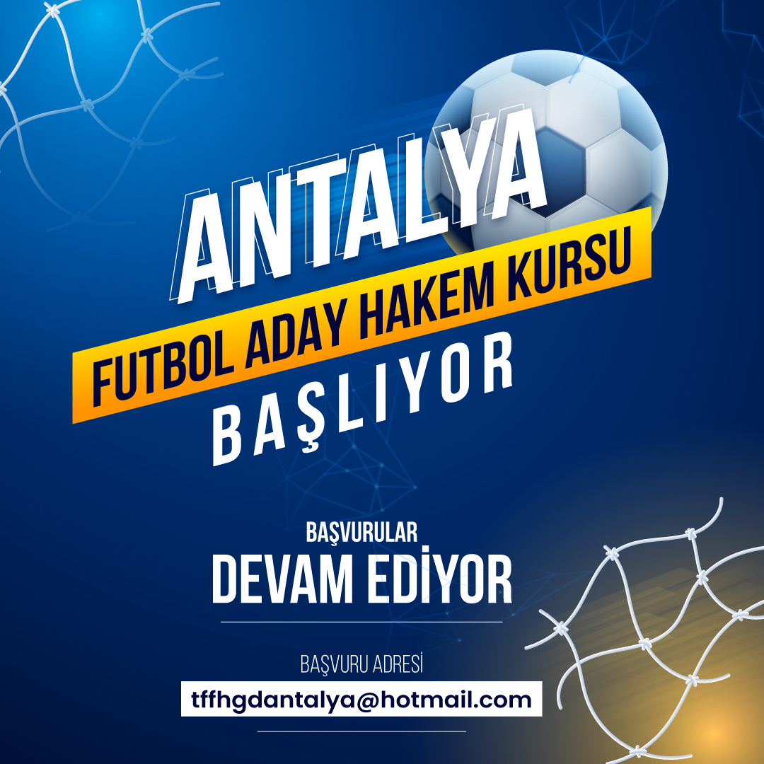 ANTALYA FUTBOL ADAY HAKEM KURSU AÇILDI